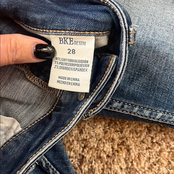 BKE Distressed Blue Ankle Jeans - Picture 3 of 7